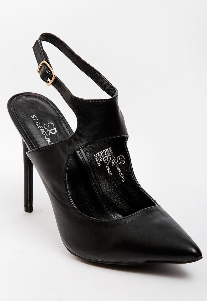 STYLE REPUBLIC - Arch cut-out pointy heels - black