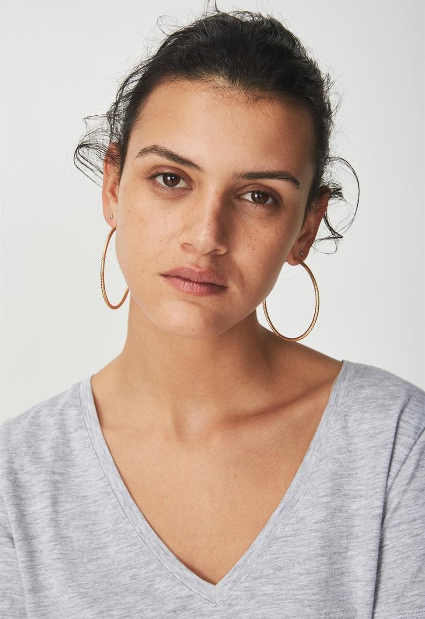 Cotton On - The deep v-neck tee - grey 