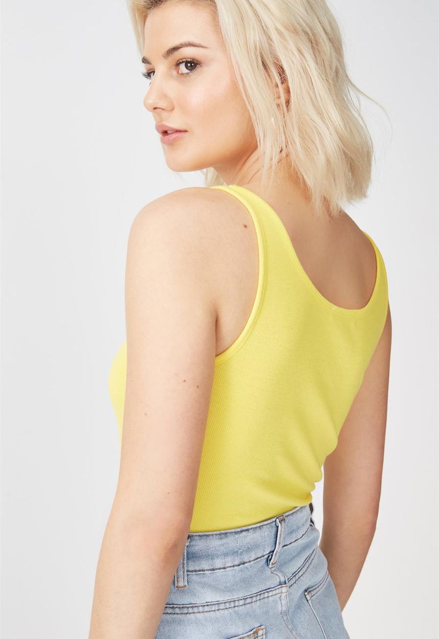 Cotton On - Everyday summer femme tank - yellow