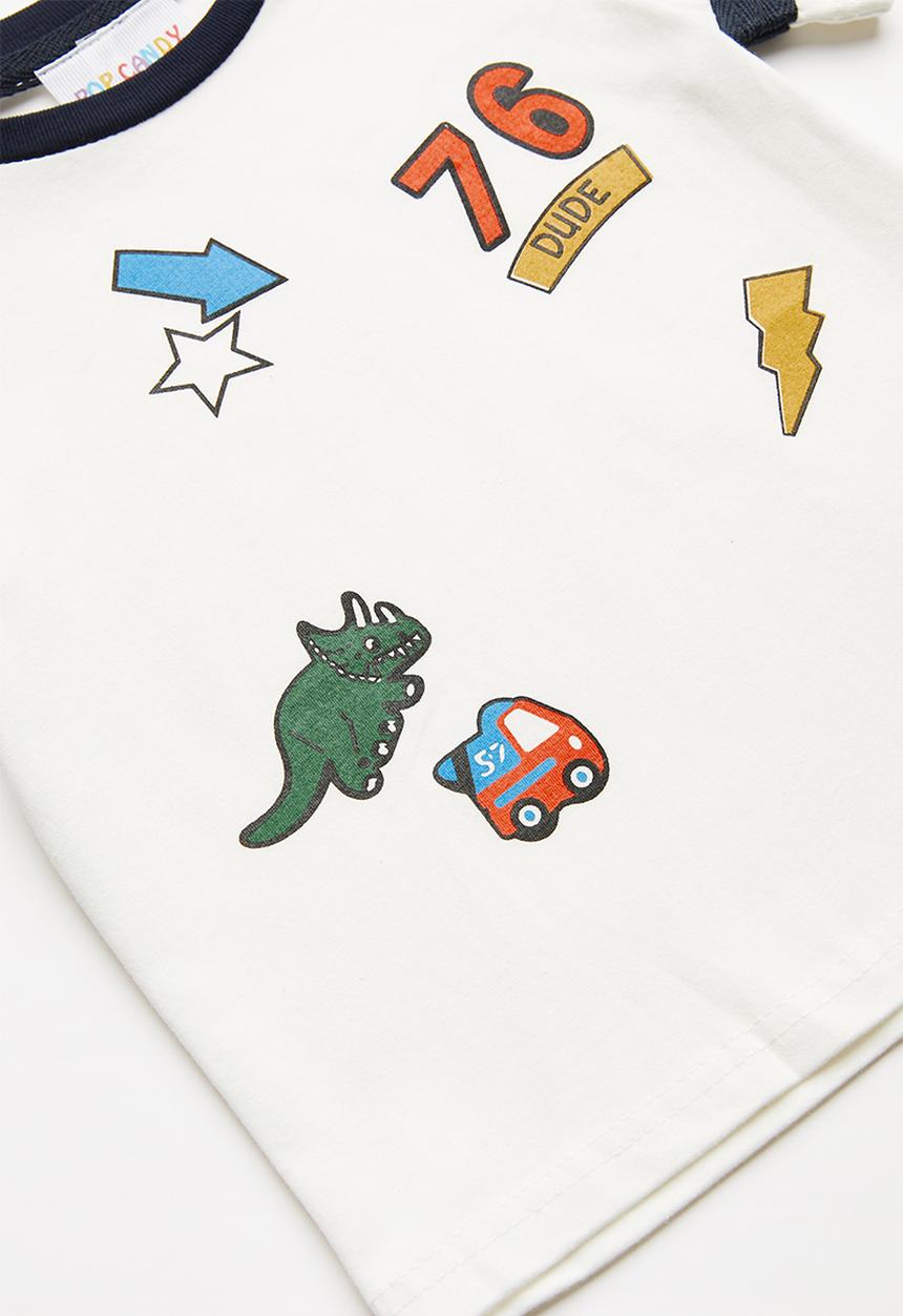 Pop Candy - Printed short sleeve tee - white