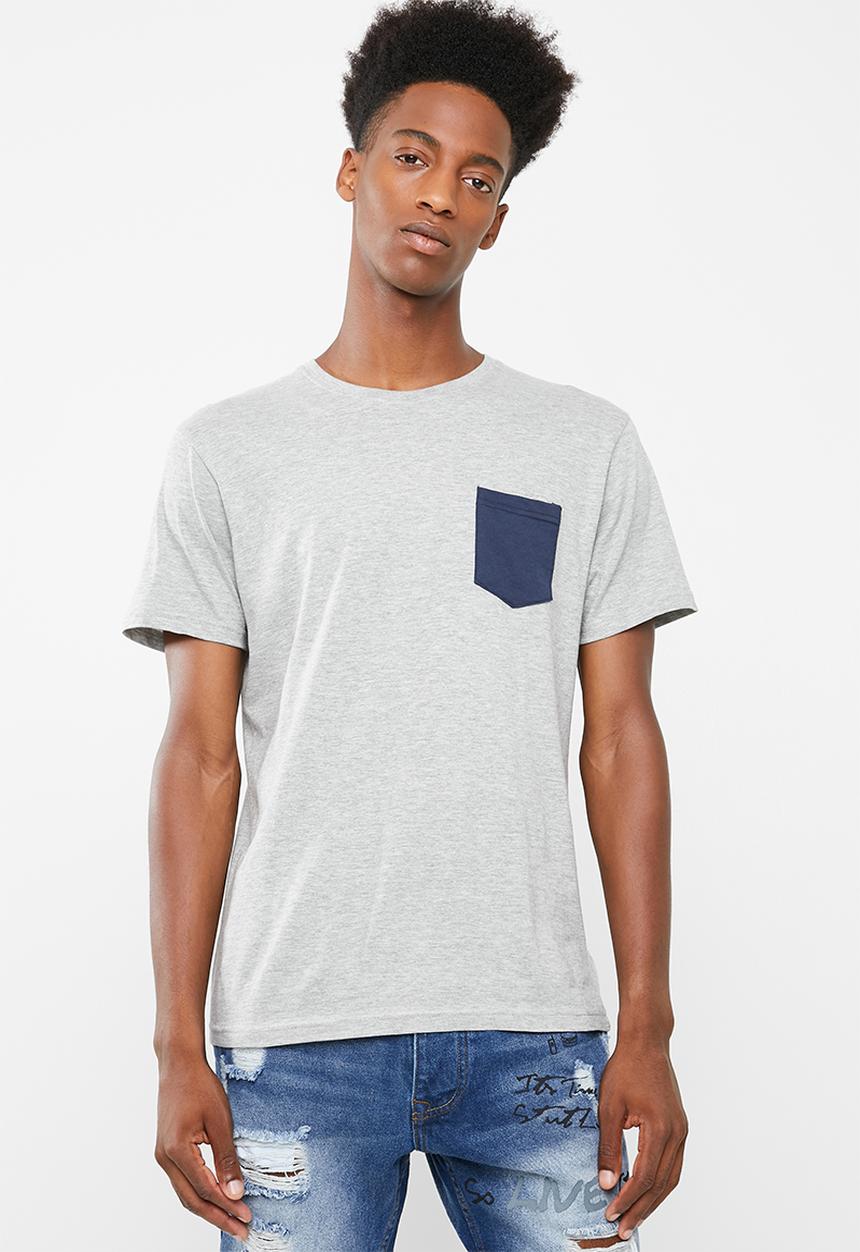 Brave Soul - Pocket t-shirt - pale grey