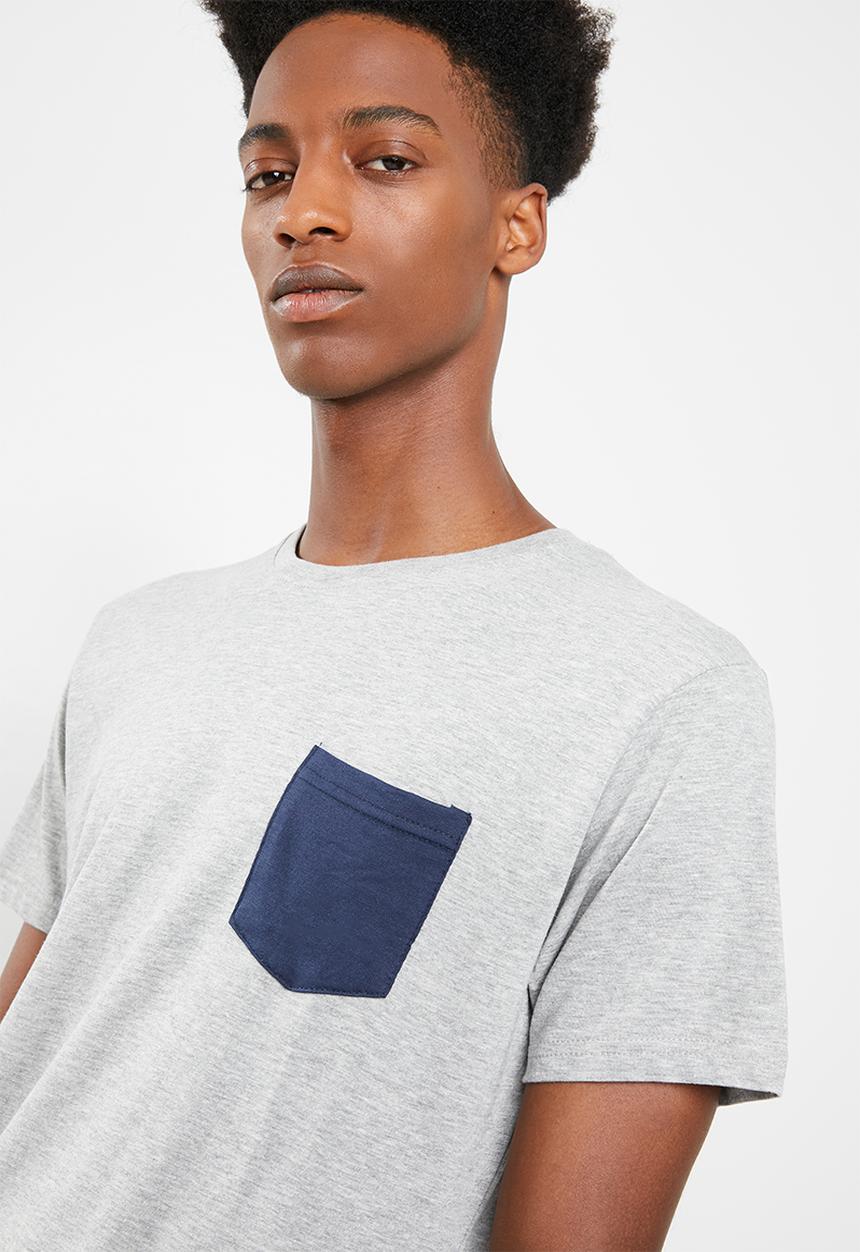 Brave Soul - Pocket t-shirt - pale grey