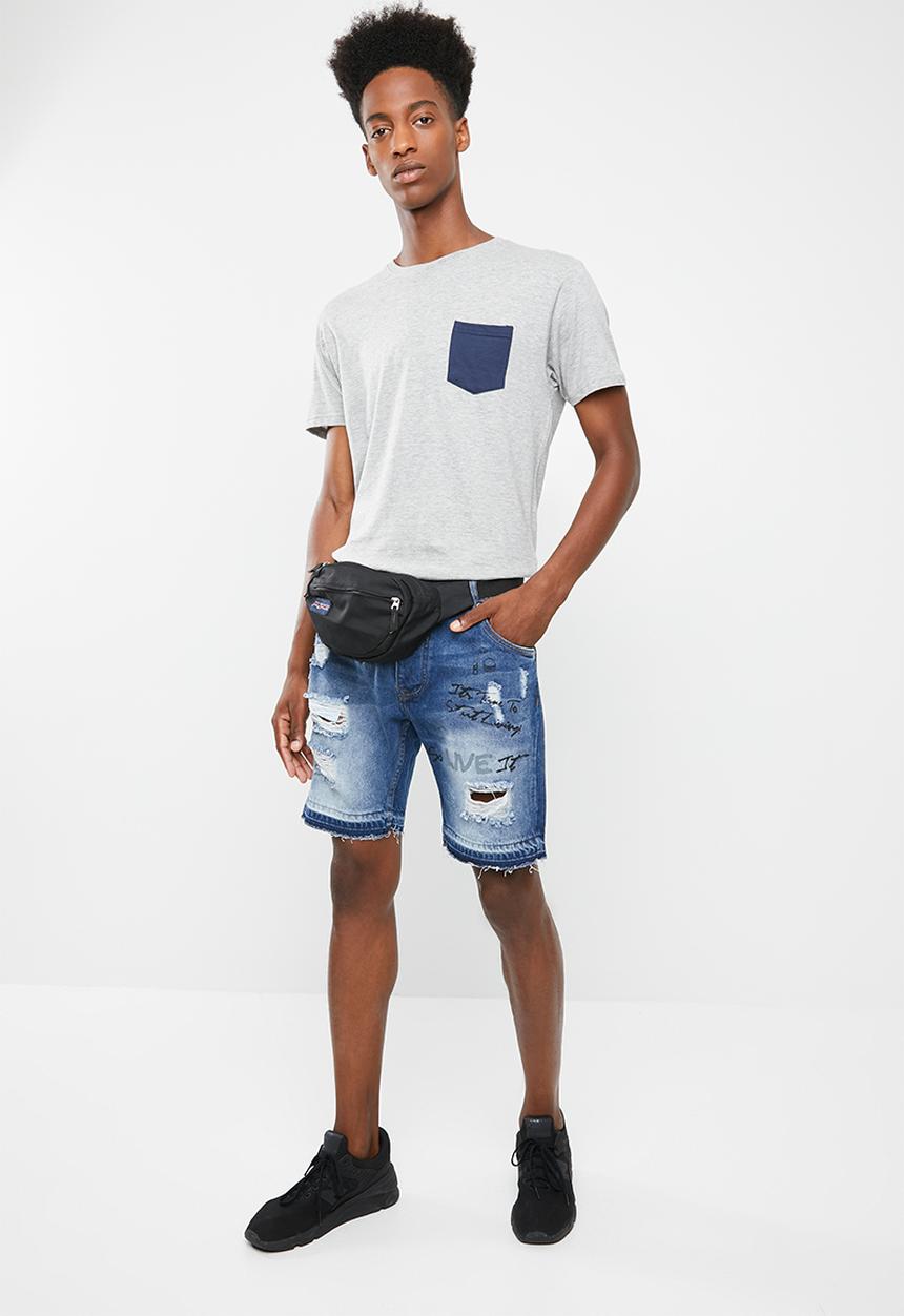 Brave Soul - Pocket t-shirt - pale grey
