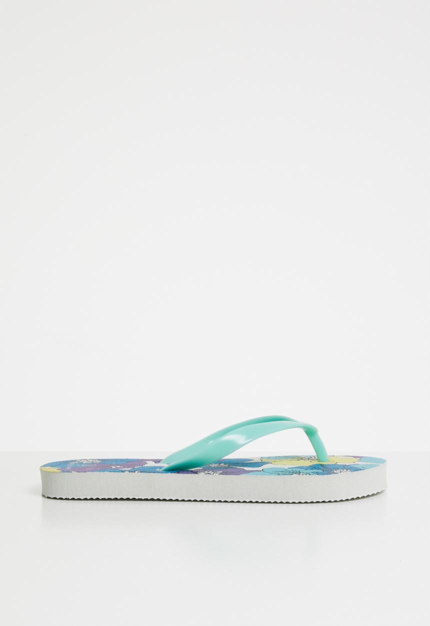 Pop Candy - Printed design flip flops - blue