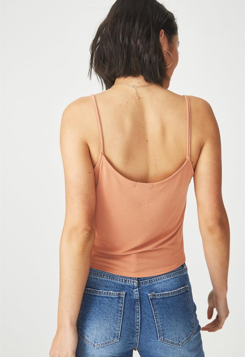 Cotton On - Nat tie strappy cami - orange