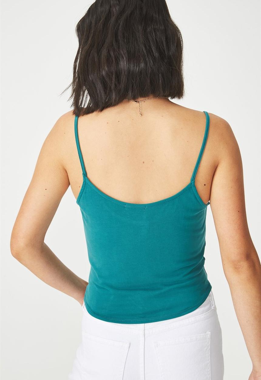 Cotton On - Nat tie strappy cami - green