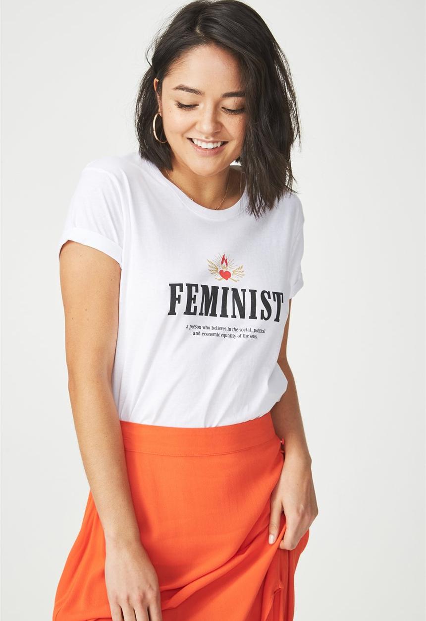 Cotton On - Tbar fox graphic tee - white