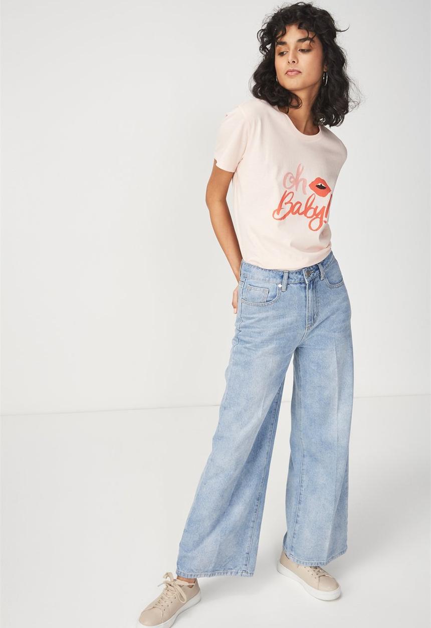 Cotton On - Tbar fox graphic tee -  pink