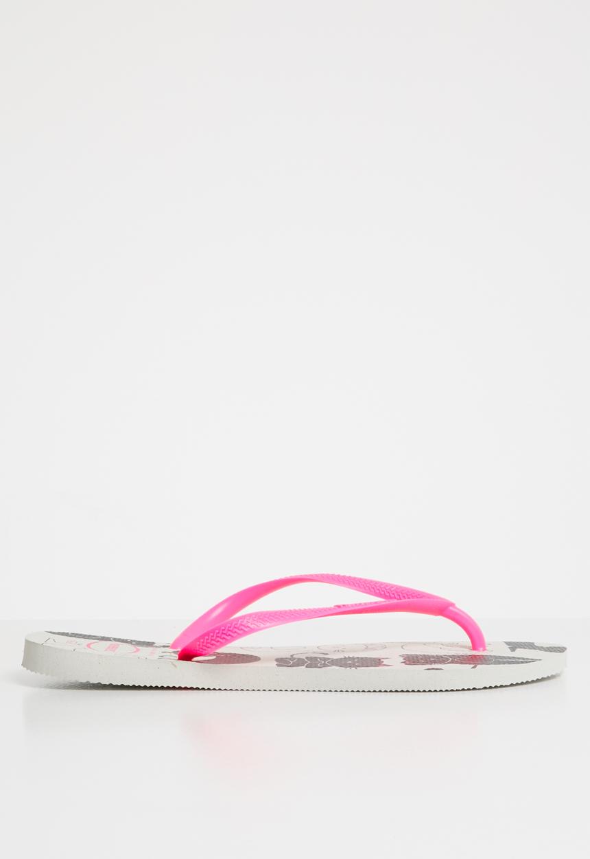 Havaianas - Slim pets flip-flops - black and white