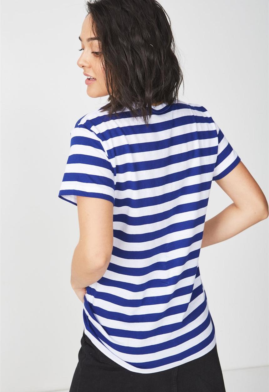 Cotton On - Tbar fox graphic tee - white & blue 
