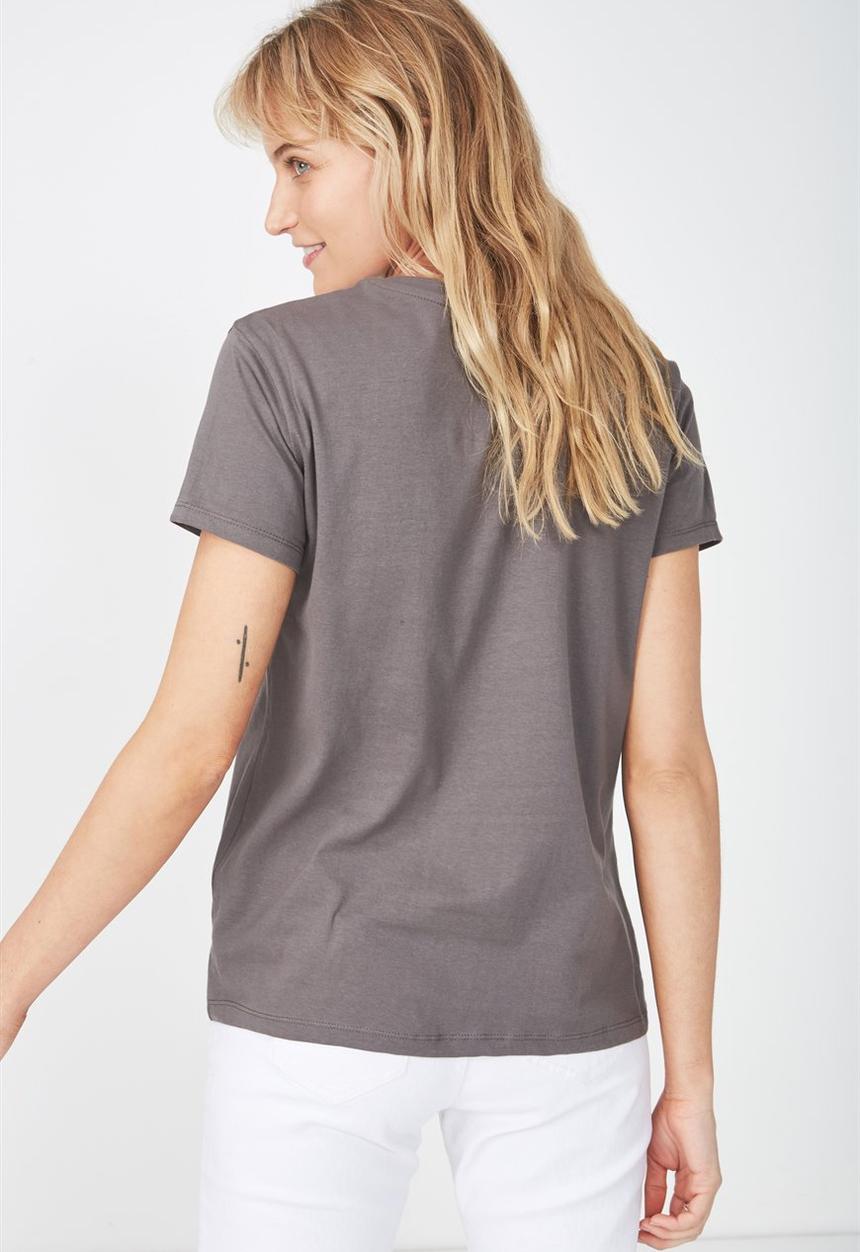 Cotton On - Tbar fox graphic tee - grey