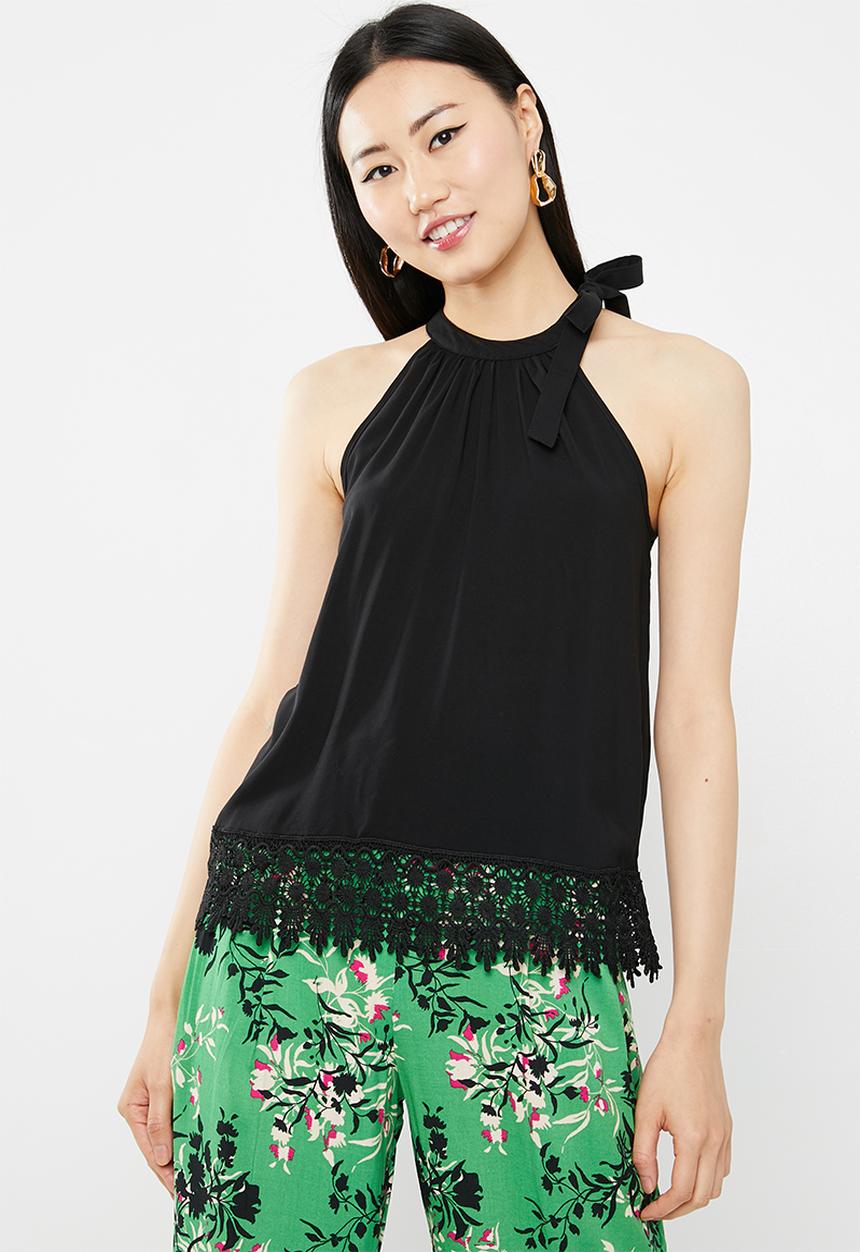 ONLY - Julie sleeveless woven top - black