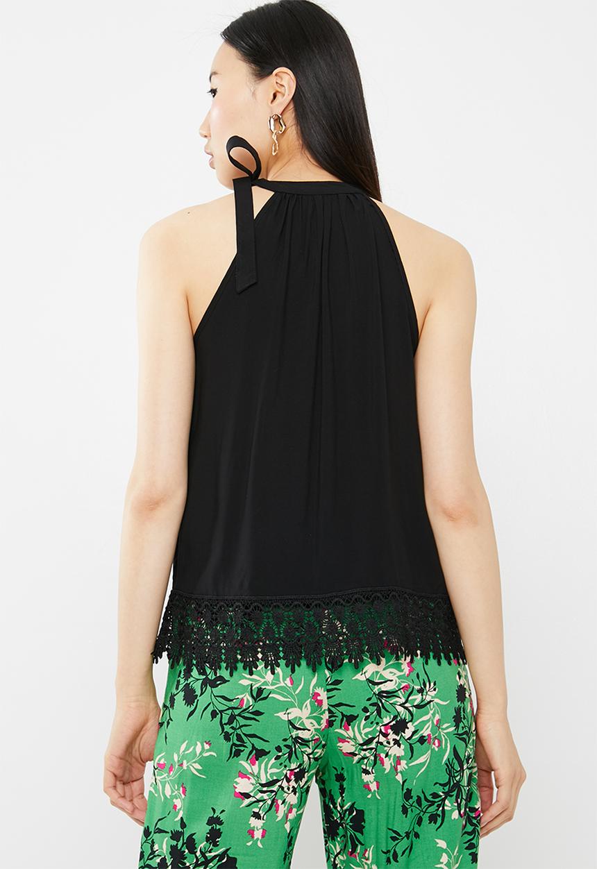 ONLY - Julie sleeveless woven top - black