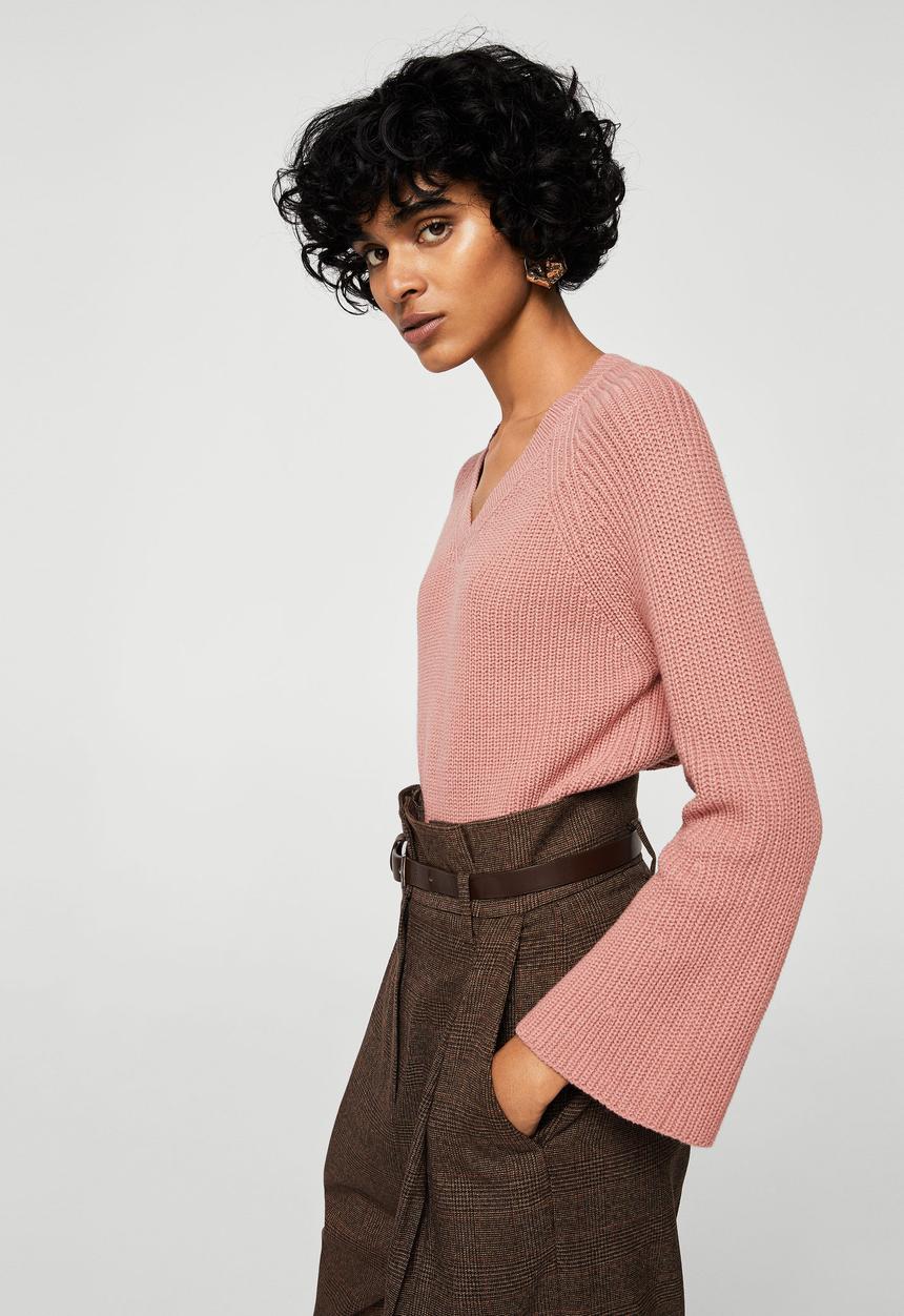 MANGO - Flared sleeve jumper - pink