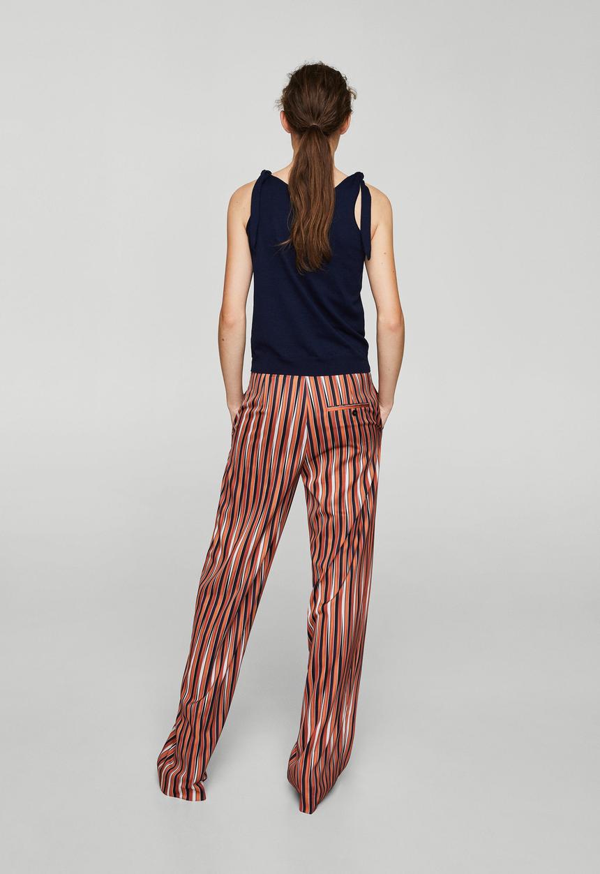 MANGO - Bow strap top - navy