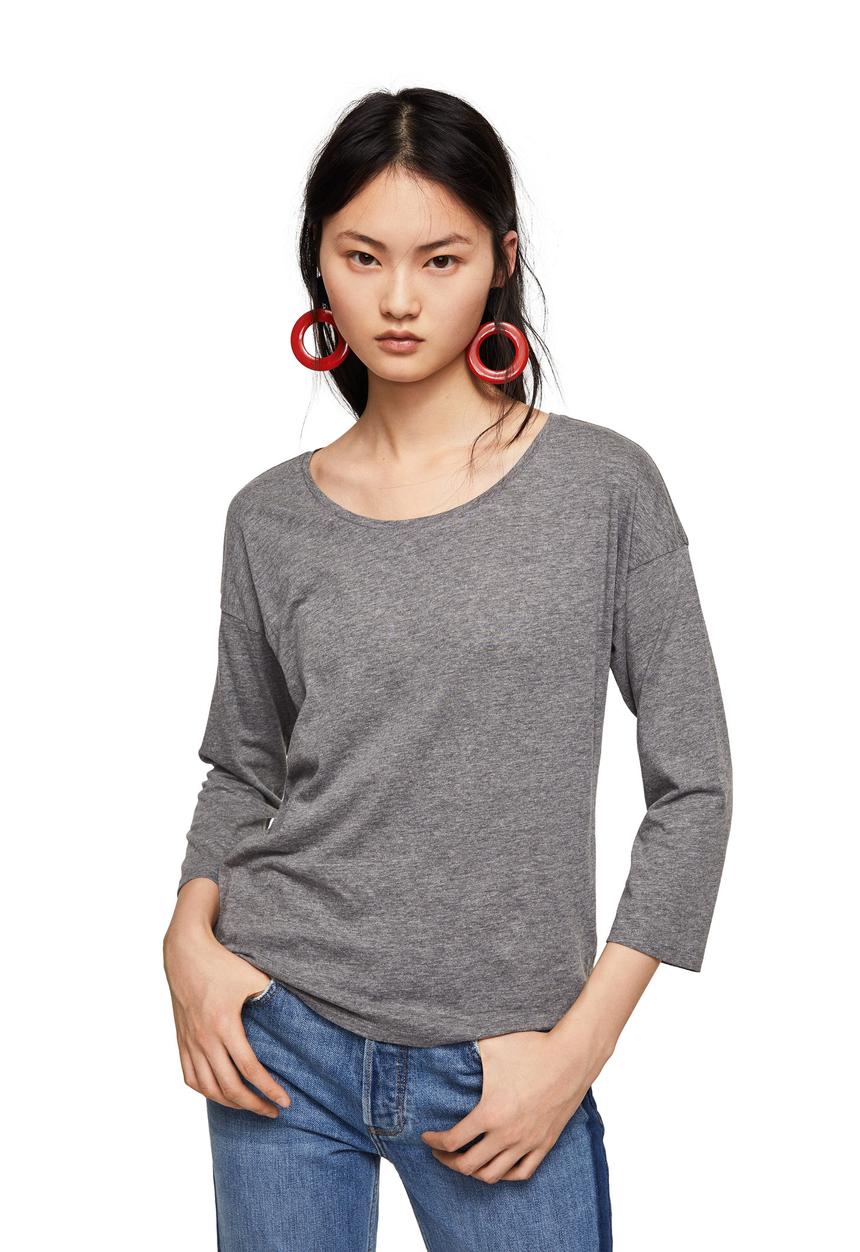 MANGO - Long sleeve T-shirt - grey