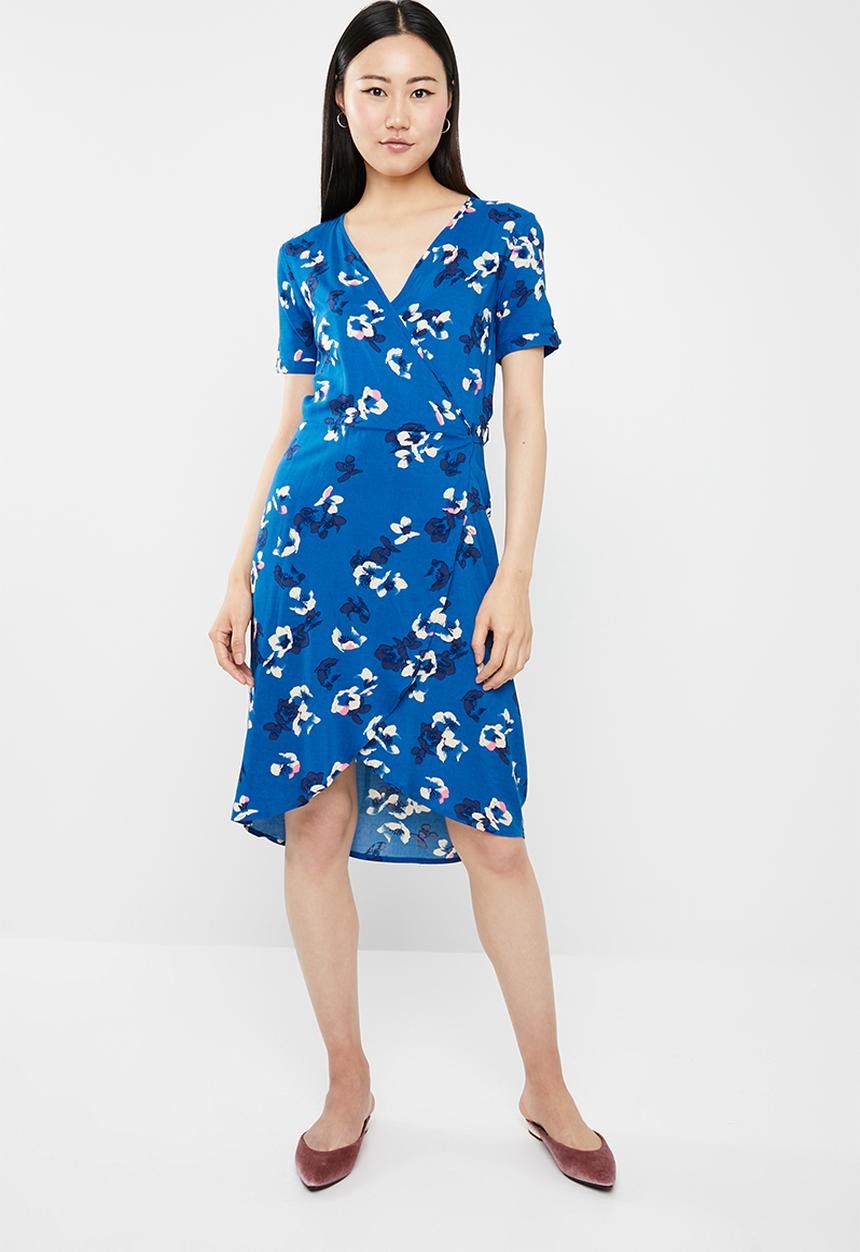 Jacqueline de Yong - King wrap dress - blue