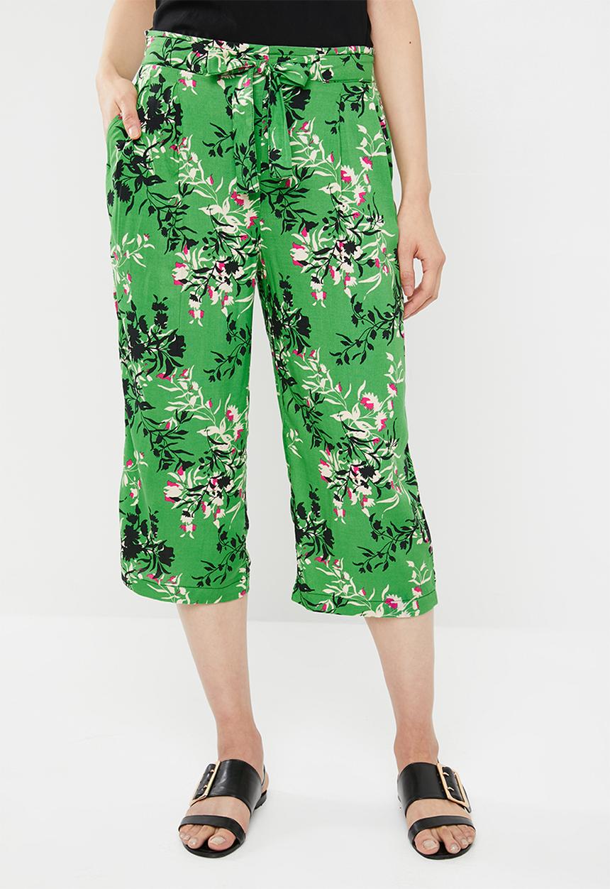 Jacqueline de Yong - King belted culottes - green