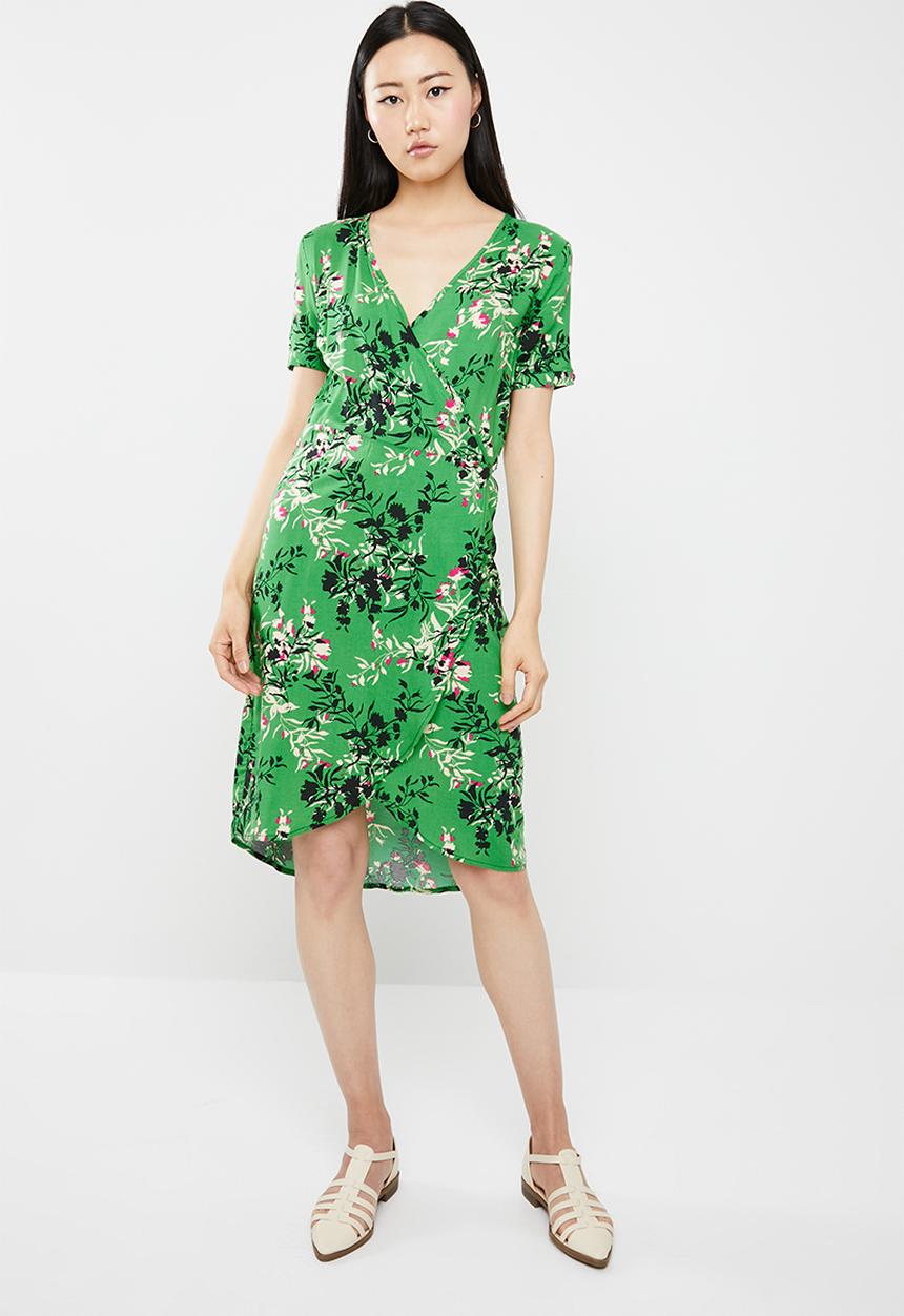 Jacqueline de Yong - King wrap dress - green