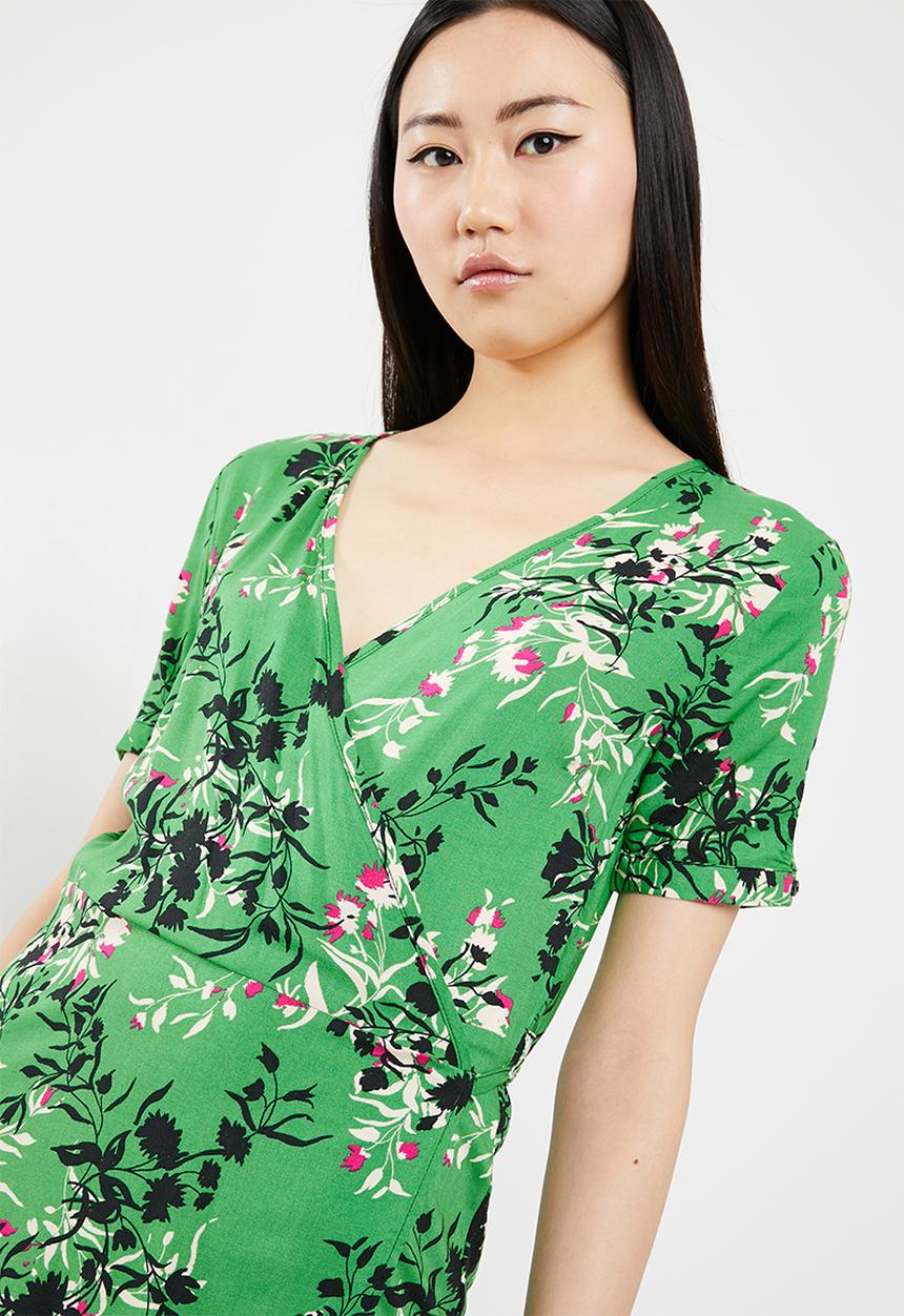 Jacqueline de Yong - King wrap dress - green
