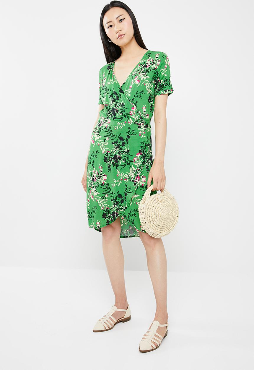 Jacqueline de Yong - King wrap dress - green
