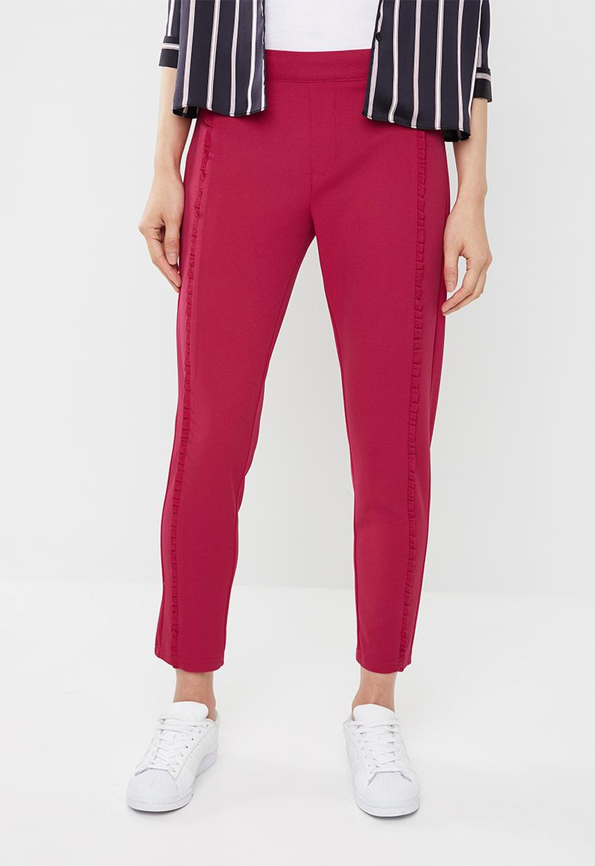 Jacqueline de Yong - Honey frill pants - red