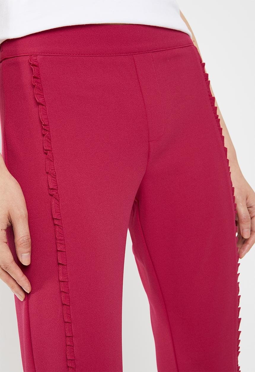Jacqueline de Yong - Honey frill pants - red
