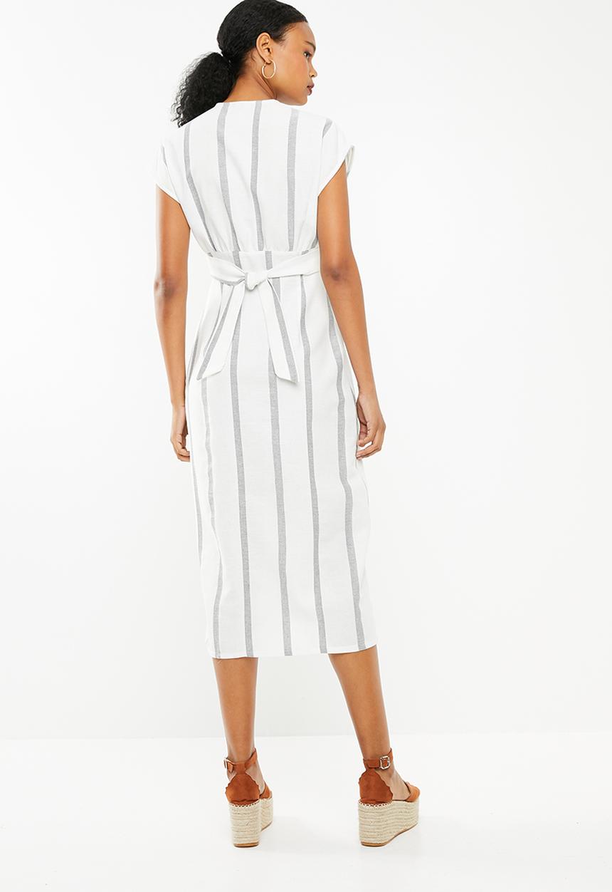 STYLE REPUBLIC - Front button dress - navy & white