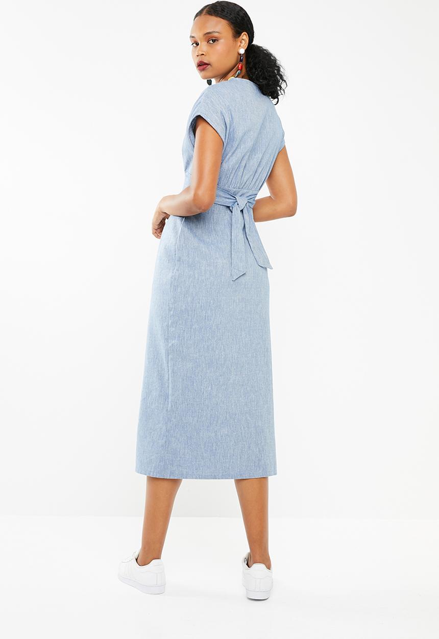 STYLE REPUBLIC - Front button dress - blue