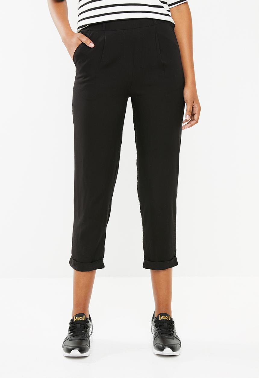 Superbalist - Soft tapered pants - black