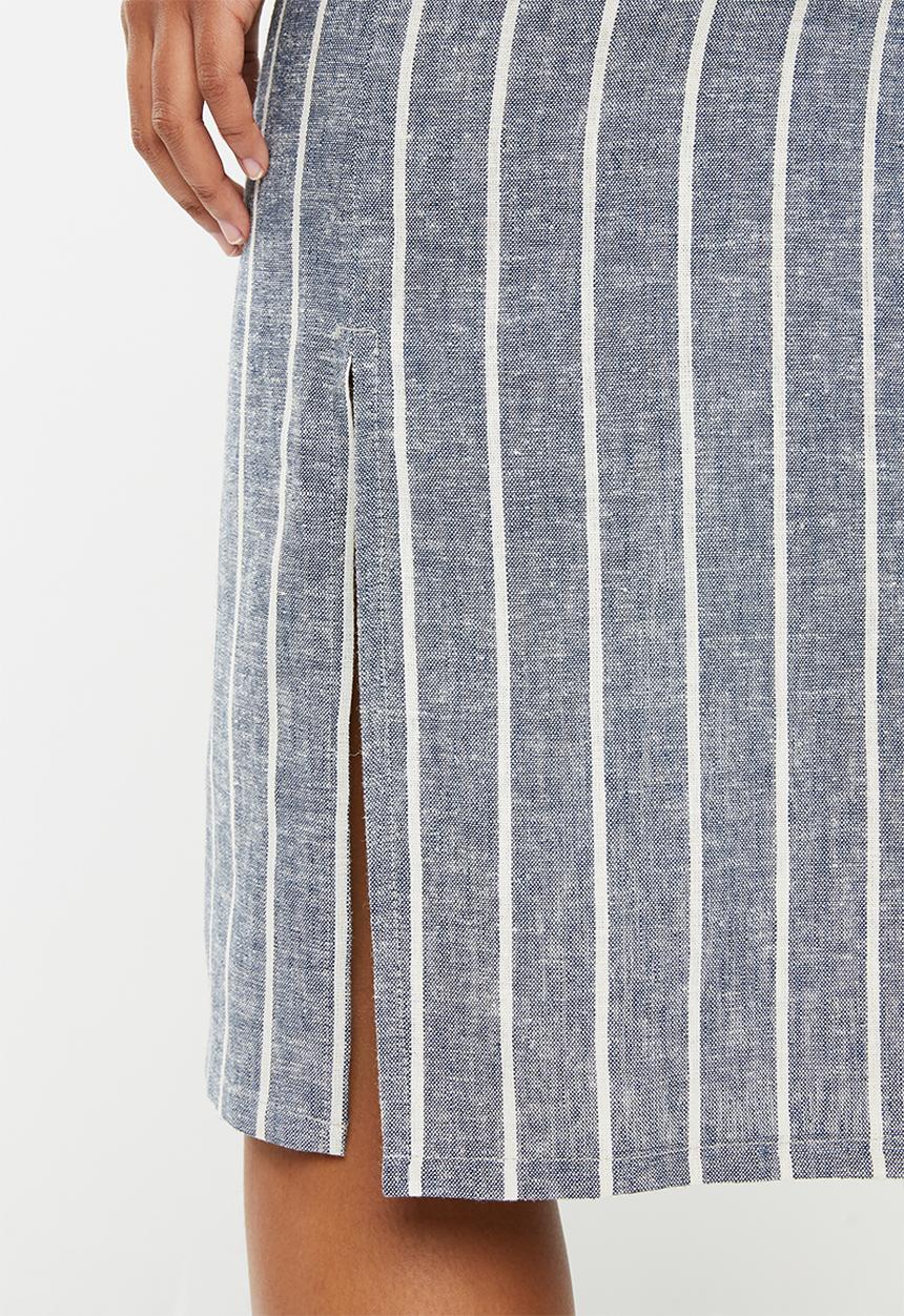 Superbalist - Midi button through skirt - navy