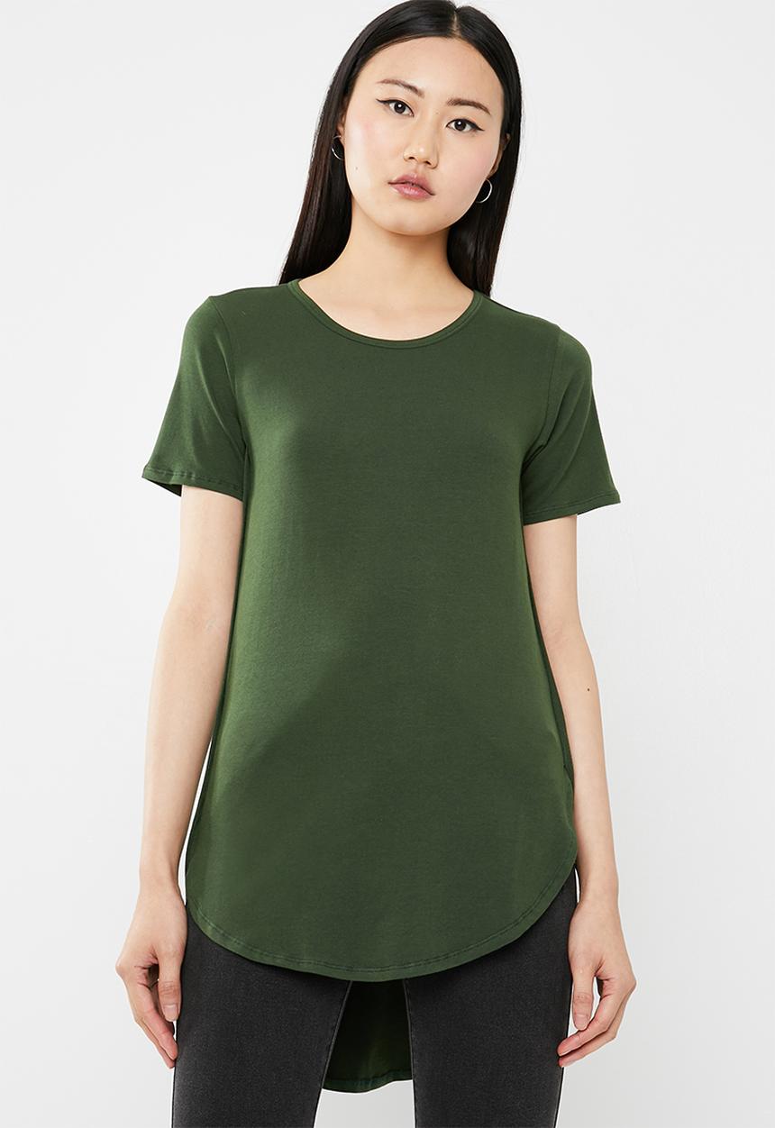 c(inch) - High-low T-shirt - green