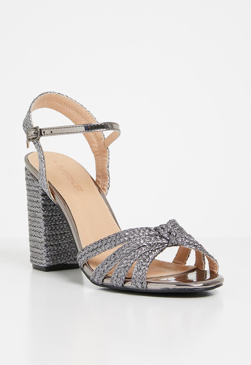 Superbalist - Josie woven heel - silver