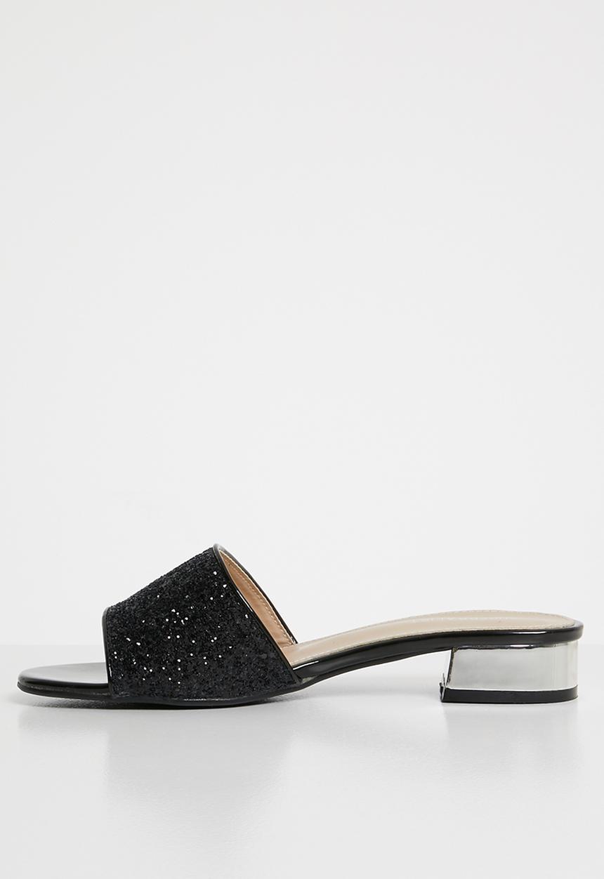 Superbalist - Ana glitter mule - black
