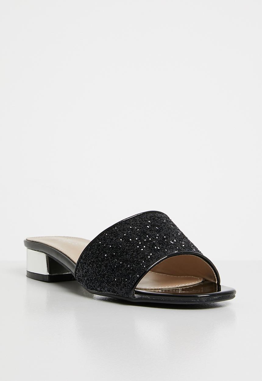 Superbalist - Ana glitter mule - black