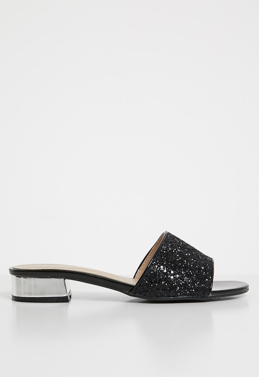 Superbalist - Ana glitter mule - black