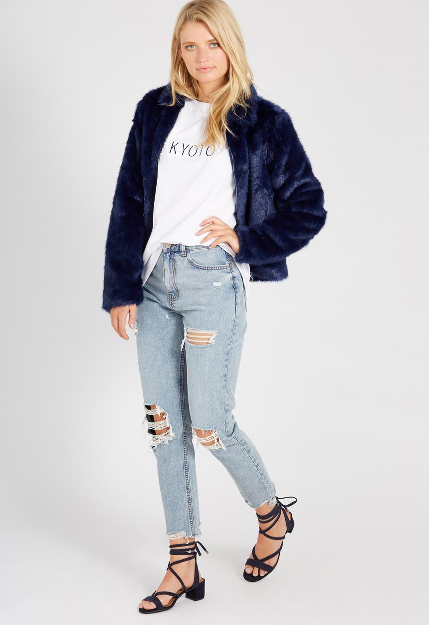 Supré  - Printed loose tee - white