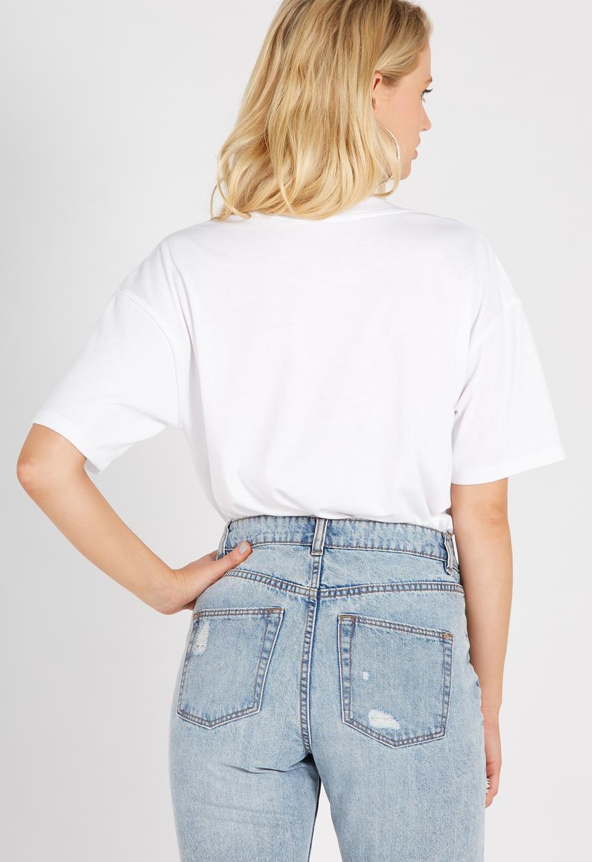 Supré  - Printed loose tee - white