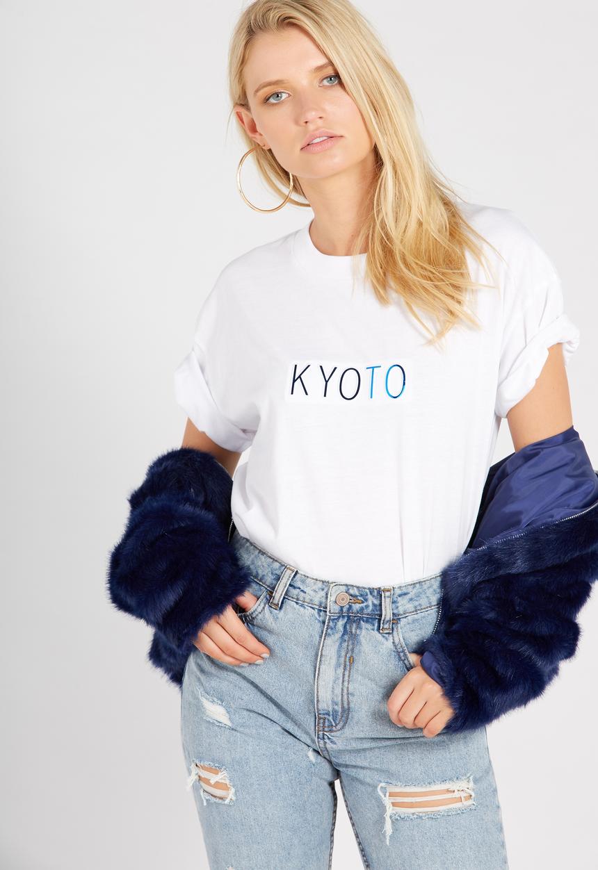 Supré  - Printed loose tee - white