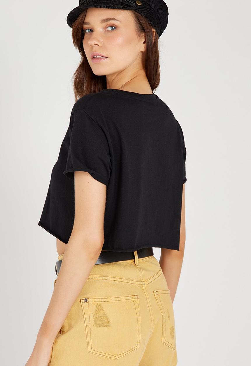 Supré  - Super crop tee - black 