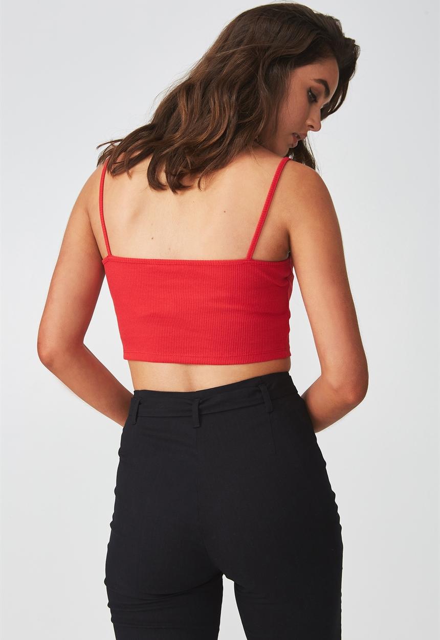 Supré  - Rebecca rib cami- red