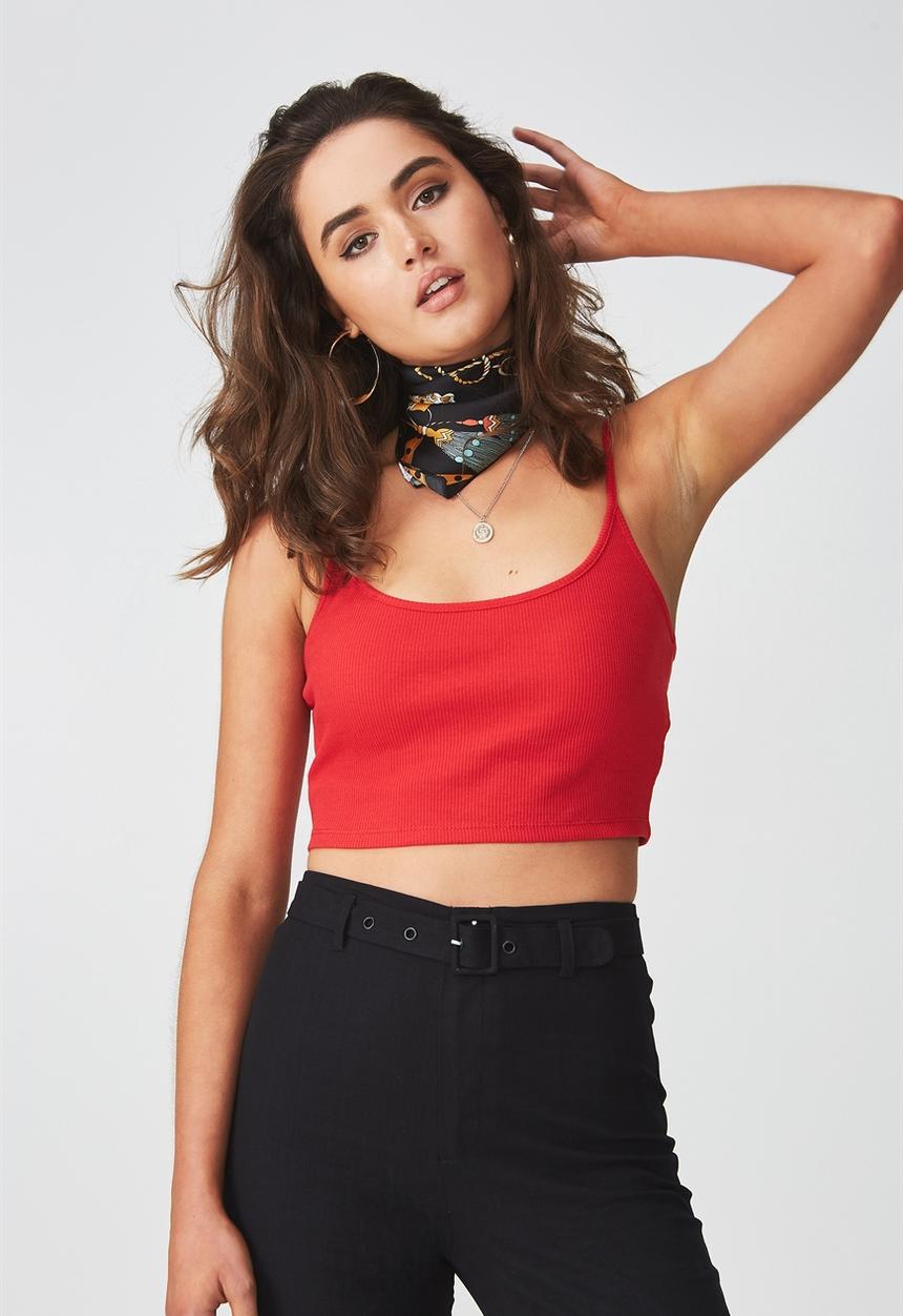 Supré  - Rebecca rib cami- red