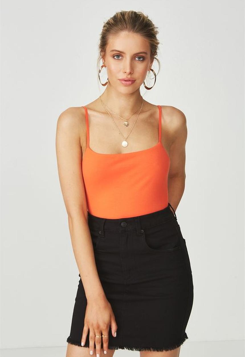 Supré  - Square neck cami - orange