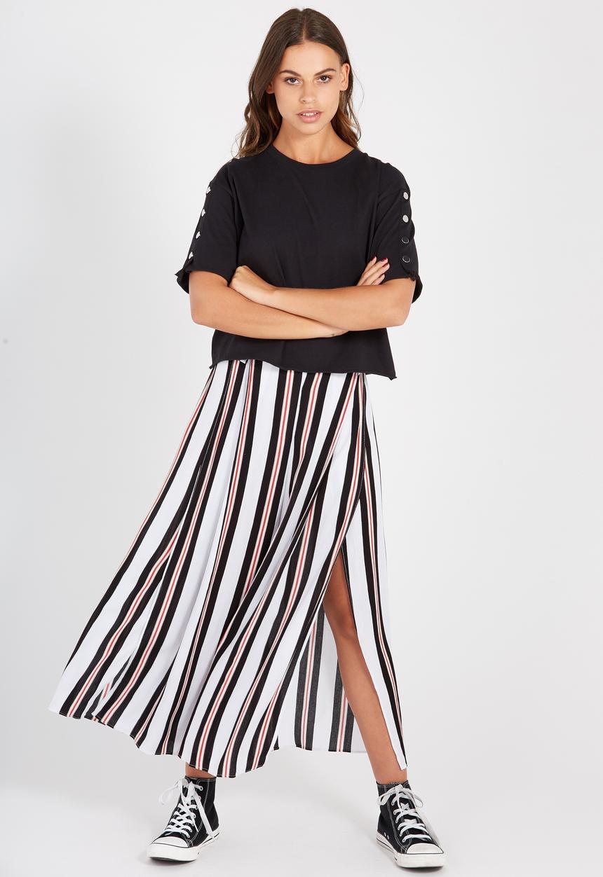 Supré  - Snap side tee - black 