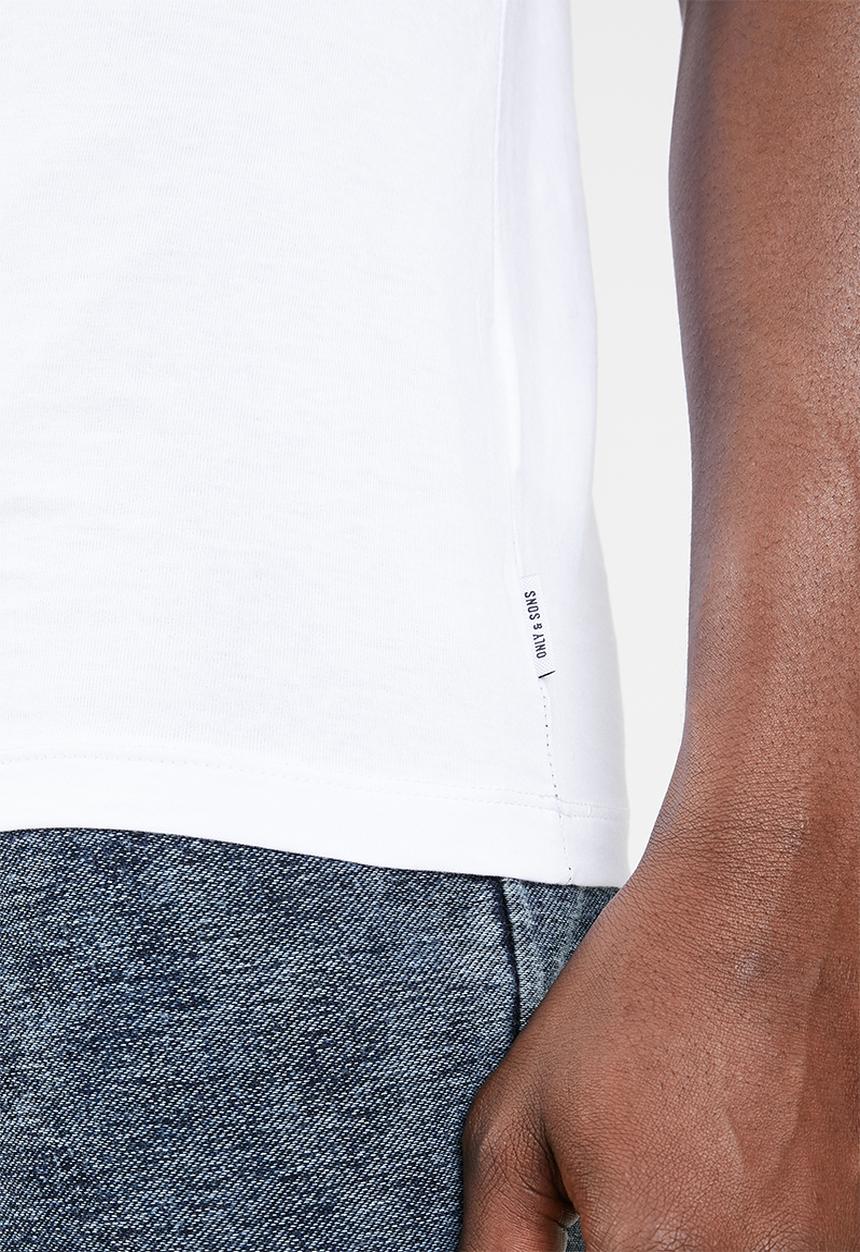 Only & Sons - Bailey colourblock tee - navy/white