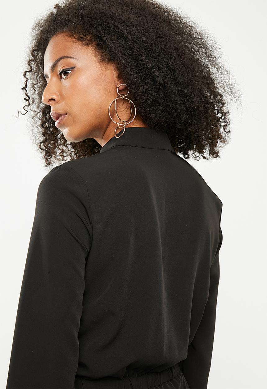 Missguided - Utility zip front jumpsuit-black