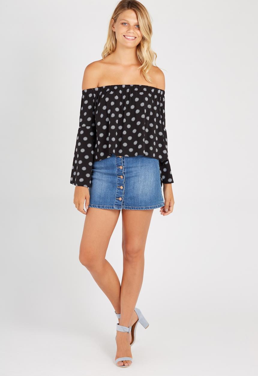 Supré  - Off shoulder top - black