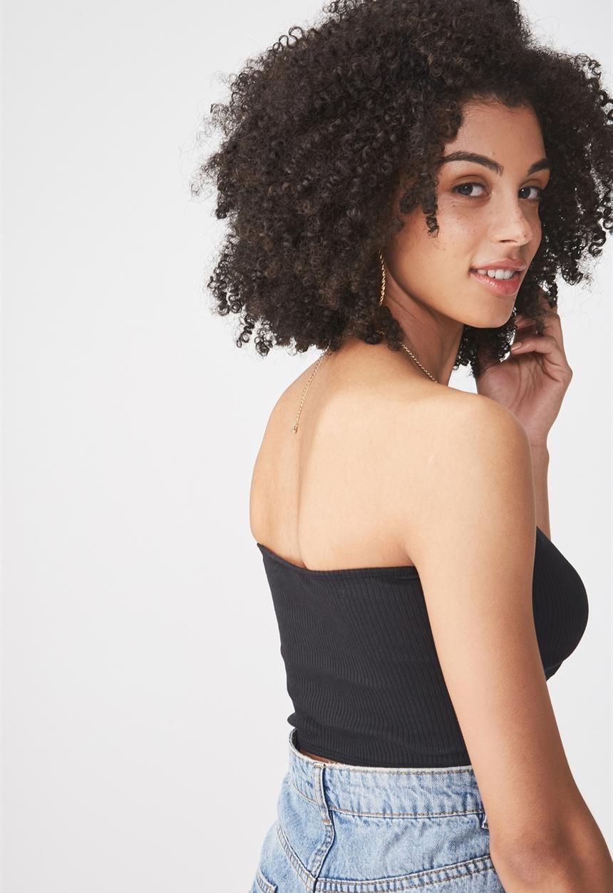 Supré  - Bella rib boobtube - black