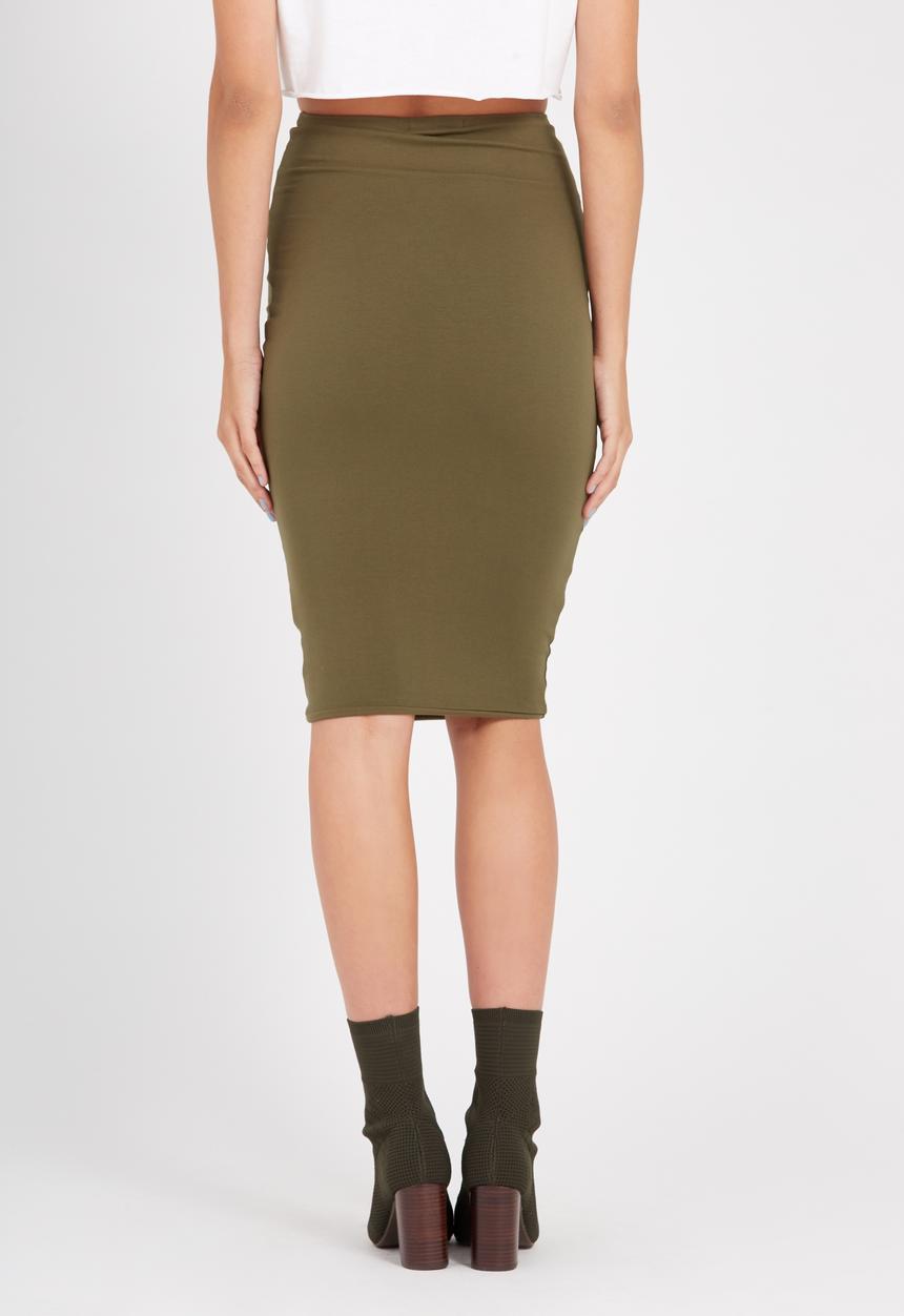 Supré  - Double layer midi skirt - green 