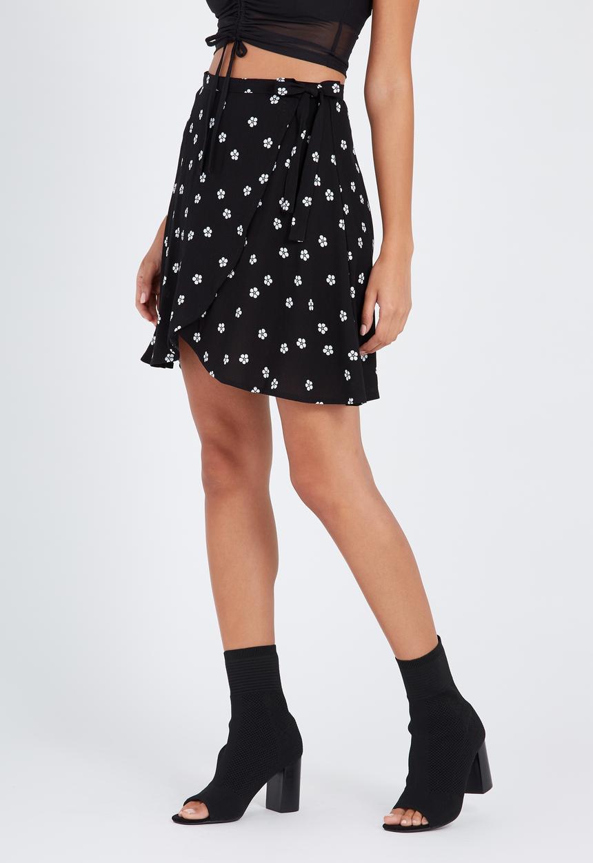 Supré  - Poppy mini wrap skirt - black